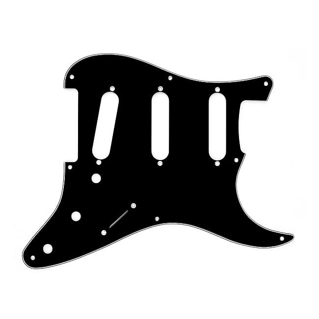 Fender 8-Hole '50s Vintage-Style 3-Ply Black Stratocaster Pickguard 0991358000 image 1