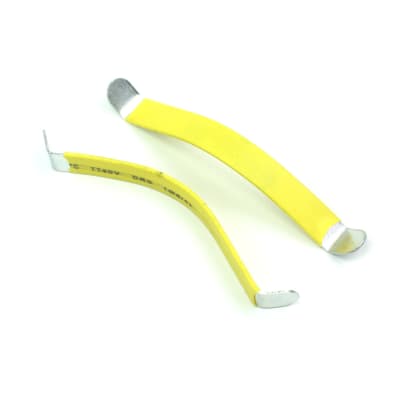 Metal String Spreaders Guitar Luthier Tool ,Yellow Rubber Coated ,Set of 2