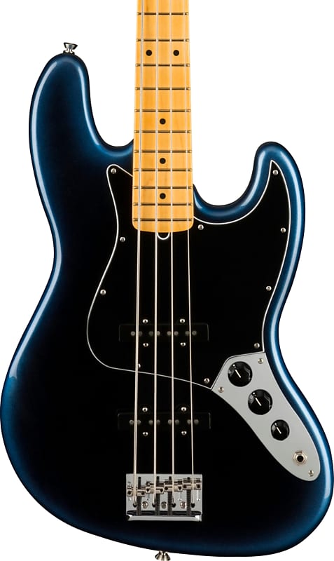 Fender American Professional II Jazz Bass Guitar, Maple Fretboard, Dark Night image 1