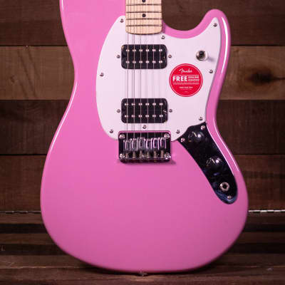 Squier Sonic Mustang HH, Maple FB, Flash Pink for sale