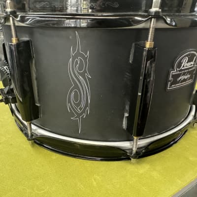 Pearl JJ1365 Joey Jordison Signature 13x6.5" Steel Snare Drum 2010s - With Gig Bag Matte Black with Slipknot Logo image 4