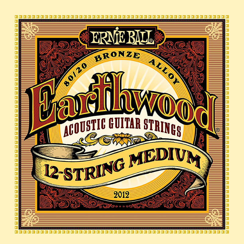 Ernie Ball 2012 Earthwood 80/20 Bronze 12-String Medium Acoustic Guitar Strings (11-52) image 1
