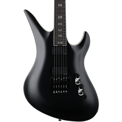 Schecter Avenger FR SLS Elite Evil Twin Electric Guitar, Satin Black for sale