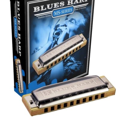 Hohner Blues Harp Harmonica - Key of C, Holder Bundle, 532BX-C image 2