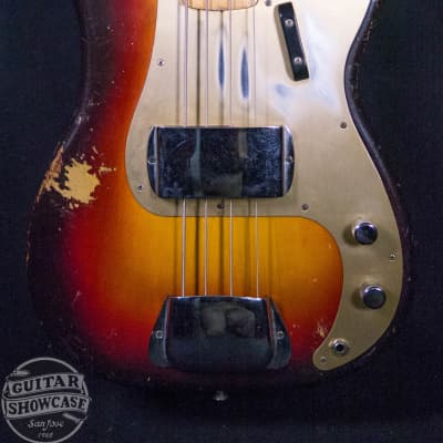 Fender 1958 Precision P Bass 3-Tone Sunburst All Original image 3