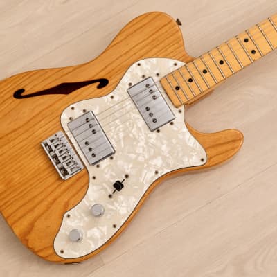 1979 Fender Telecaster Thinline Vintage Electric Guitar Natural, 100% Original w/ Wide Range, Case for sale