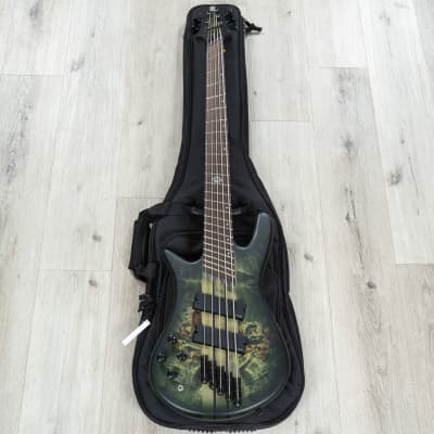 Spector NS Dimension 5 Multi-Scale 5-String Left-Handed Bass, Haunted Moss Matte image 11