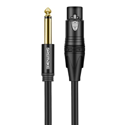 Pro-Audio XLR 3 Pin Female to 1/4 IN Mono Male Cable