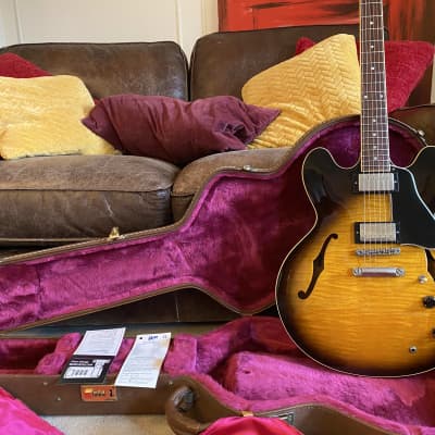 Gibson Vintage 1999 ES-335 Dot Figured Antique Sunburst w/ OHSC & Docs for sale