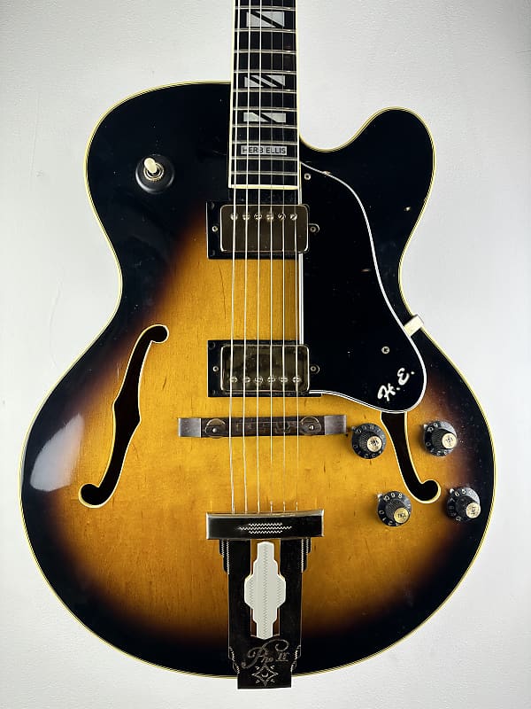 Aria Pro II Herb Ellis Signature PE-175 1981 Sunburst Jazz Guitar Rare image 1