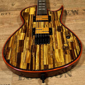 Tiger´s Eye top? I am not kidding you - this Chronos guitar has a real gemstone top! image 3