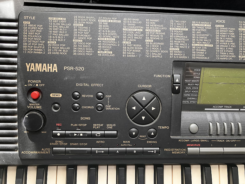 Yamaha PSR 520 Late 90's - Black | Reverb