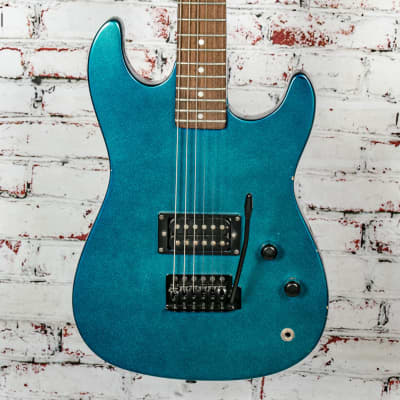 Memphis - S Style 3/4 Scale Single Humbucker Electric Guitar w/Tremolo,  Turqoise - x2267 - USED for sale