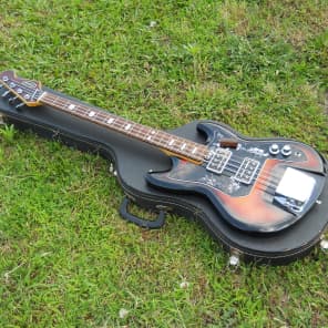 Vintage 60s Domino Teisco EB-120 Bass Guitar, Japan, 2 Pickup, Plays EXC, OHSC!! Free USA Shipping! image 3