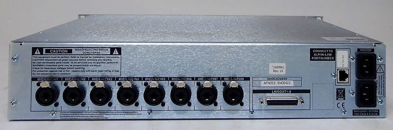 Solid State Logic SSL X Logic Alpha Link 8-RMP 8 Channel Pre