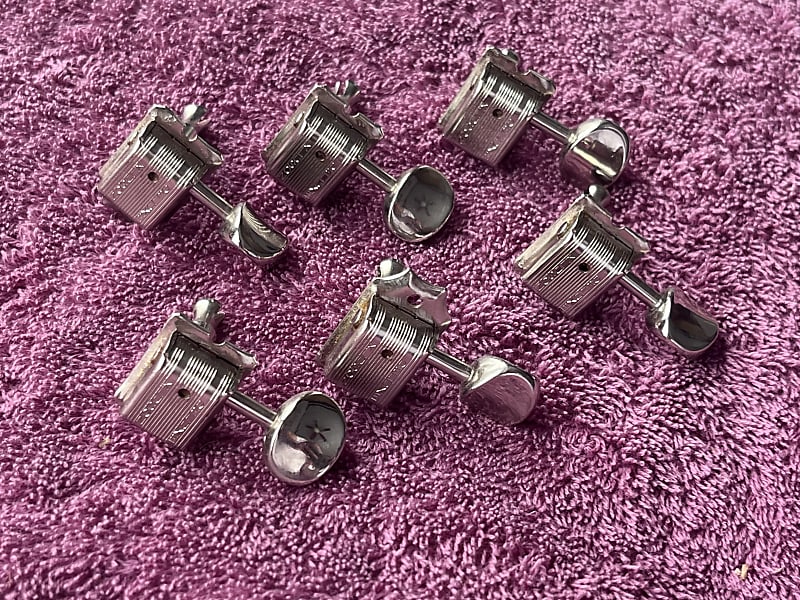 set Fender Kluson tuners tuning pegs 1964 1965 1966 | Reverb