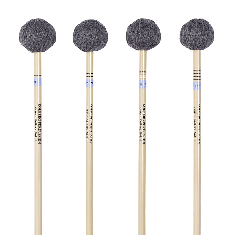 Kolberg R701 marimba mallets Jasmin Solo 1 blue, set of 4 rattan image 1