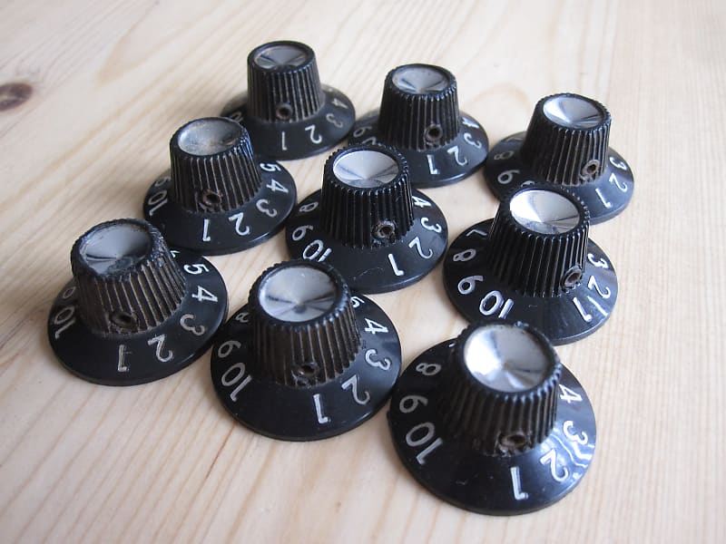 3 complete set of 9 blackface Fender amp knobs 1967 1968 Reverb