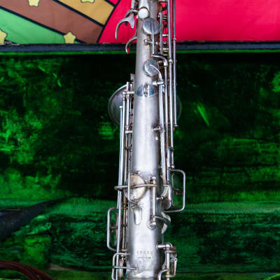 Early 1930s York Silver Plated Alto Saxophone, Hardcase, as is image 15