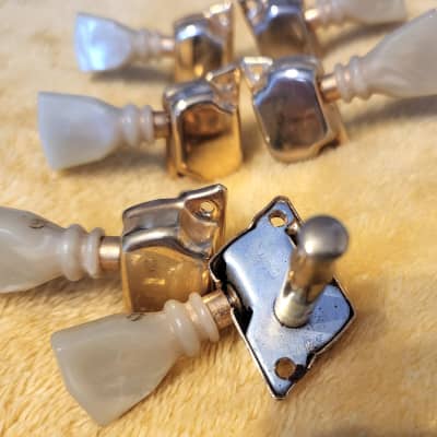 Vintage 1970s Ibanez-Greco Les Paul & SG Custom Tulip-Gold Tuners Set image 5