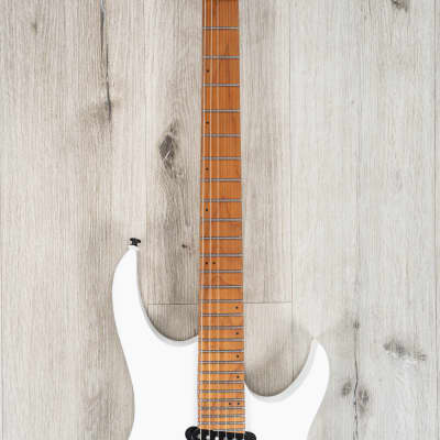 Balaguer Select Diablo Retro 27-Fret Guitar, Roasted Maple Fretboard, Floyd Rose, Gloss Solid White image 4