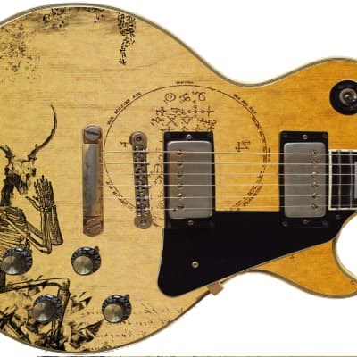 Sticka Steves Guitar Skin Axe Wrap Re-skin Vinyl Decal DIY Demons In The Abyss 408 image 1