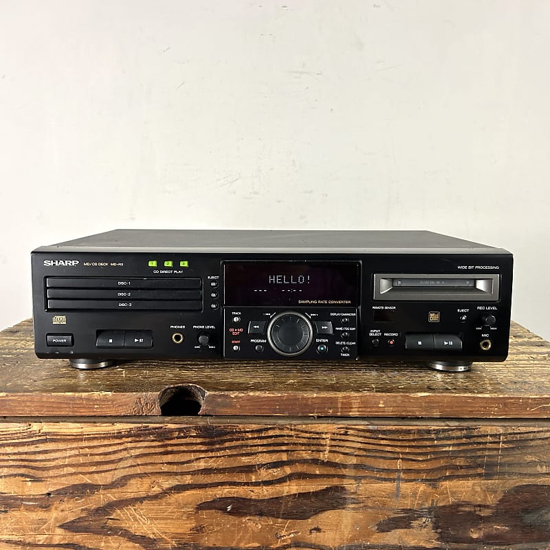 Sharp MDR3 CD & Mini Disc Player Black w/ Two Mini Discs Reverb