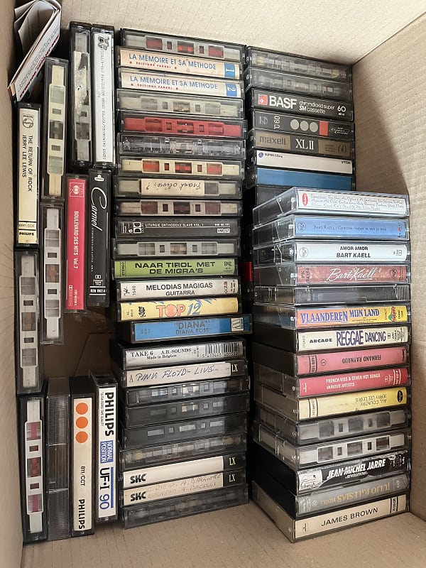 70+ Vintage Cassette Tapes  			