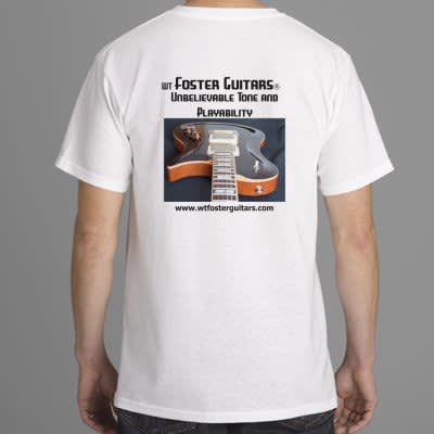 wt. Foster Guitars signature T-Shirt 2017 white "Size Large" image 2