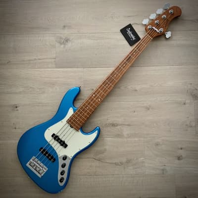 Sadowsky MetroExpress 21-Fret Vintage JJ 5-String Bass, Ice Blue Metallic High Polish, Morado Fretboard (2023 Updated Model) image 3