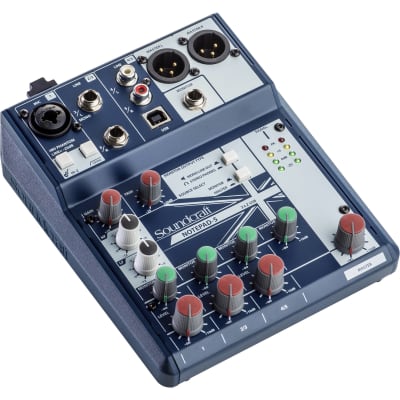 Soundcraft Notepad-5 Small-Format Analog Mixer/USB Interface with Mophead Cable Bundle image 3