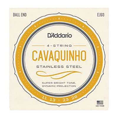 D'Addario EJ93 Cavaquinho Plain & Stainless Steel Wound Strings image 1