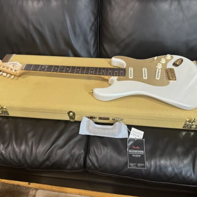 Fender Custom Shop Limited Edition 75th Anniversary Stratocaster 5A Birdseye Maple Neck Rosewood Fingerboard NOS Diamond White Pearl image 2