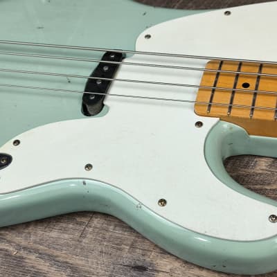 MyDream Partcaster Custom Built - Aged Sonic Blue T-Bass Matching Headstock image 6