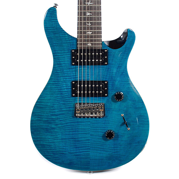 PRS SE Custom 24 7-String Maple Veneer Sapphire | Reverb