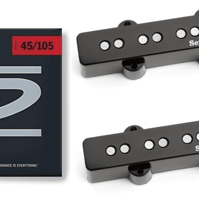 Seymour Duncan SJB-2 Hot Jazz Bass Neck & Bridge Set ( Free BASS STRINGS ) for sale