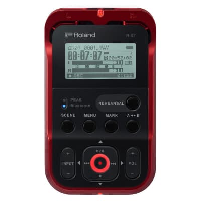 Roland R-07 Portable High-Resolution Audio Recorder - Red image 8