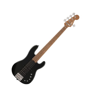 Charvel Pro-Mod San Dimas Bass PJ V - Metallic Black w/ Caramelized Maple FB for sale
