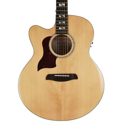 Sawtooth Solid Spruce Top Left-Handed Jumbo Cutaway 6 String Acoustic Electric Guitar with Flame Maple Back and Sides image 2