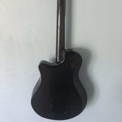 Emerald X10 Slimline Nylon Hybrid Electro Acoustic Guitar 2023 - Black Carbon Fiber image 6