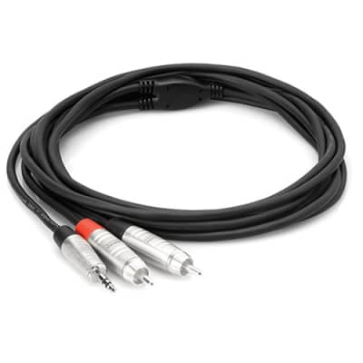 Hosa - HMR-003Y - 3.5mm TRS to Dual RCA Pro Stereo Breakout Cable - 3 ft. image 2