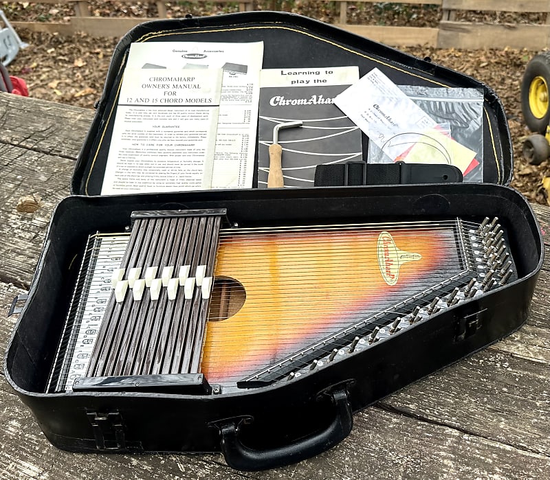Chromaharp Autoharp 1970s Sunburst Autoharp 1970’s Reverb