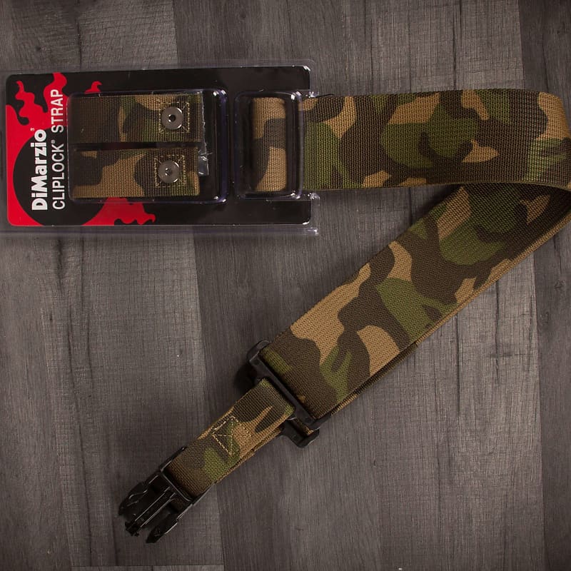 Dimarzio Clip Lock Quick Release Strap Camo Reverb