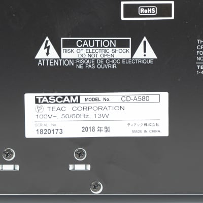 TASCAM CD-A580-V2 CD / USB / Cassette Player / Recorder - Rackmount image 6