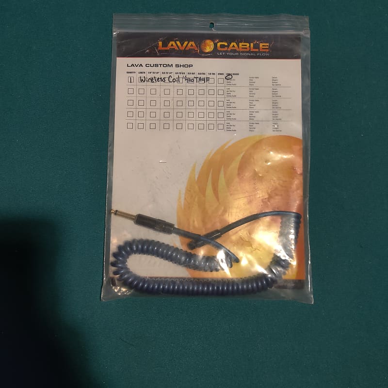 Lava Cable Retro Coil R/A TA4F Straight Blue Reverb