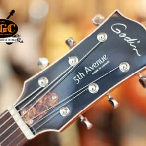 Godin 5TH Avenue CW Kingpin II Cognac Burst Archtop Guitar EX-DEMO image 2