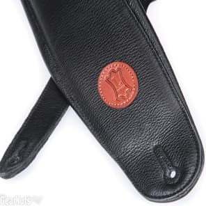 Levy's MSS2 4.5-inch Garment Leather with Heavy Padding Bass Strap - Black image 2