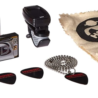 Hohner Guitar Value Pack with Harmonica, Chromatic Clip-on Tuner, Picks, Polishing cloth & Necklace image 2
