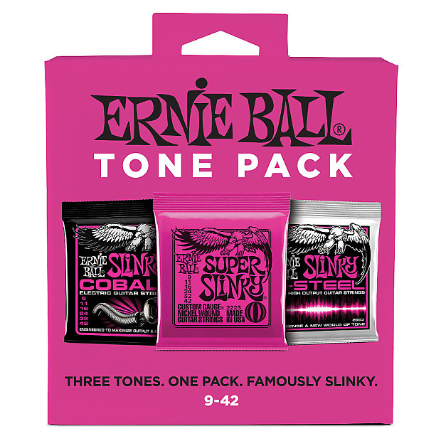 Ernie Ball 3333 Slinky Tone Pack Electric Guitar Strings Triple Variety Pack - (9-42) image 1