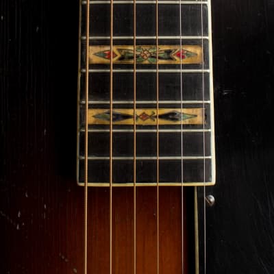 Bacon & Day  Ne Plus Ultra Troubadour Model 3R Arch Top Acoustic Guitar (1933), ser. #33241, vintage tweed hard shell case. image 9
